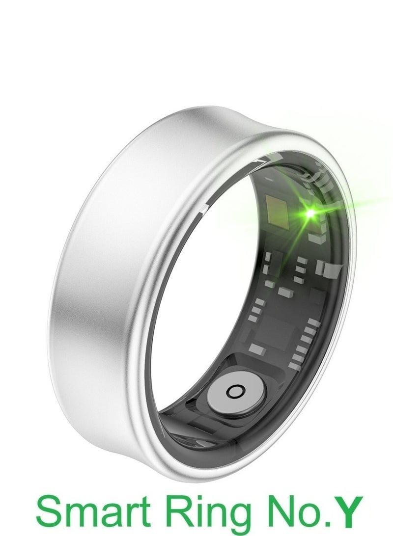 general Smart Ring for Heart Rate, Blood Oxygen, Sleep Monitoring, all Weather Motion Calculation, 24-hour Health Monitoring, Protect Your Health, Lightweight and Comfortable, 5ATM Waterproof, Photo Control, Hand Gestures Browse Tiktok, Sub-Silver No.Y - Image 1